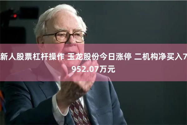 新人股票杠杆操作 玉龙股份今日涨停 二机构净买入7952.07万元