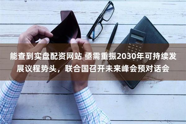 能查到实盘配资网站 亟需重振2030年可持续发展议程势头，联合国召开未来峰会预对话会