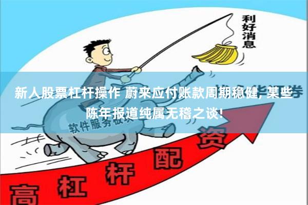 新人股票杠杆操作 蔚来应付账款周期稳健, 某些陈年报道纯属无稽之谈!