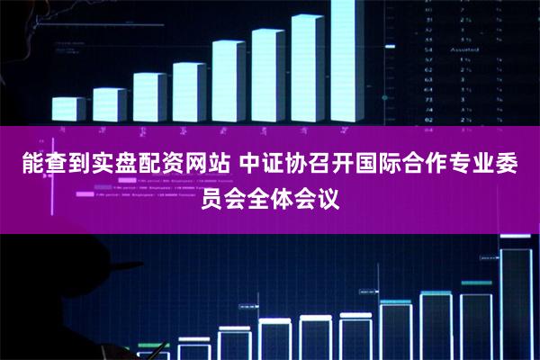 能查到实盘配资网站 中证协召开国际合作专业委员会全体会议